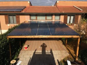 pergolato fotovoltaico Roma 6 kW